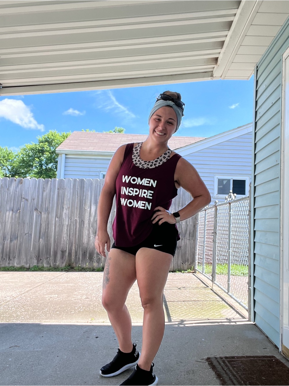 Women Inspire Women Burgundy Tank Top